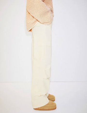 Pantaloni Mango, crem