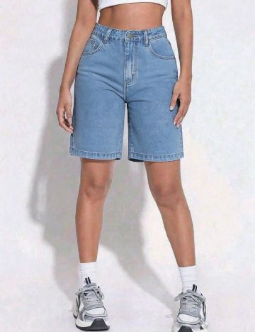 Pantaloni scurti Shein Kids, albastru