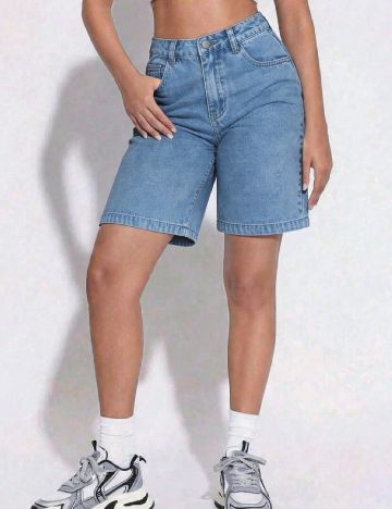 Pantaloni scurti Shein Kids, albastru