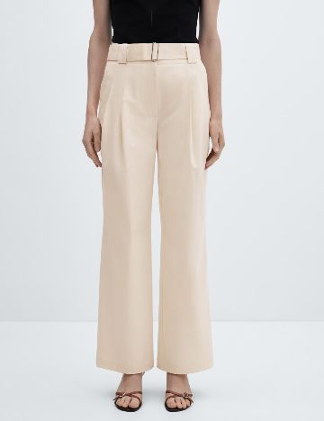 Pantaloni Mango, crem