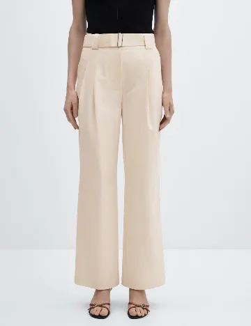 Pantaloni Mango, crem