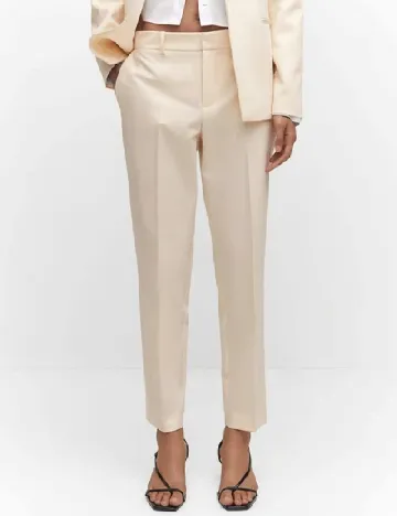 Pantaloni Mango, crem