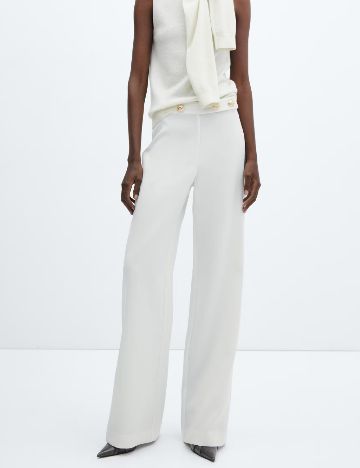 Pantaloni Mango, alb