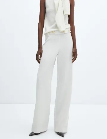 Pantaloni Mango, alb