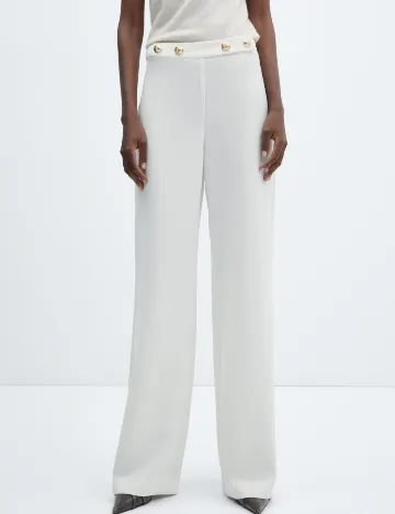 Pantaloni Mango, alb