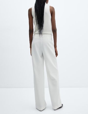Pantaloni Mango, alb