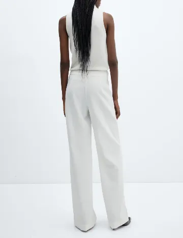 Pantaloni Mango, alb