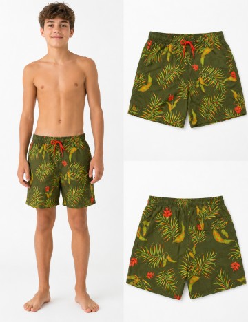 Short de baie Zara, verde