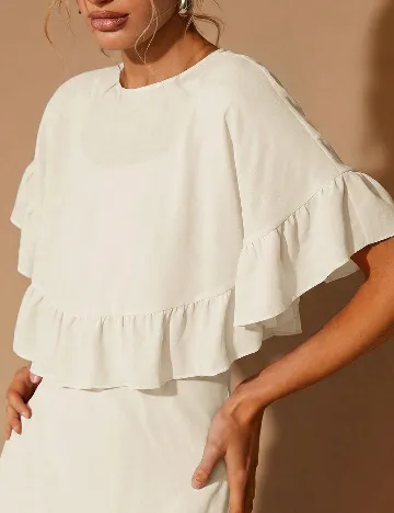 Rochie medie SHEIN, ecru