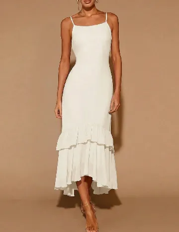 Rochie medie SHEIN, ecru