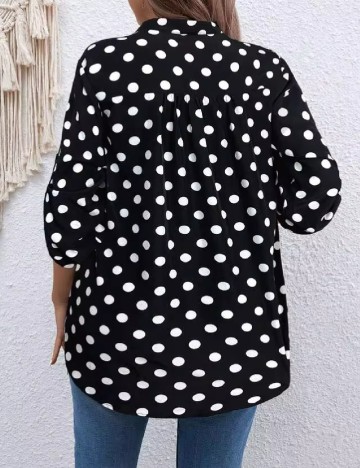 Bluza SHEIN CURVE, negru/alb