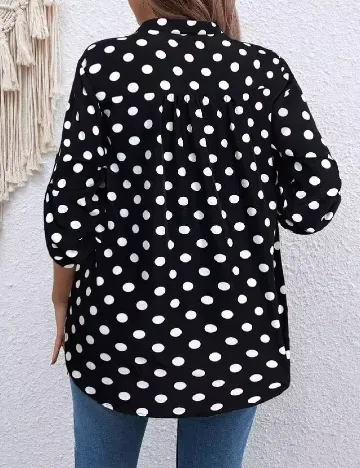 Bluza SHEIN CURVE, negru/alb