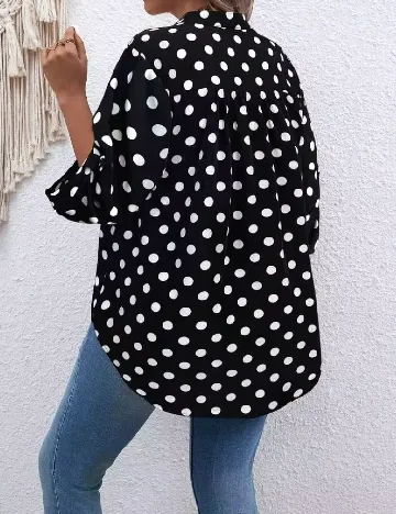 Bluza SHEIN CURVE, negru/alb