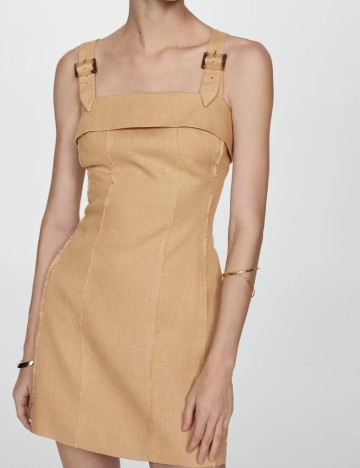 Rochie scurta Mango, crem