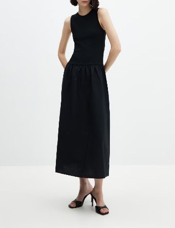 Rochie lunga Mango, negru