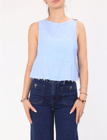 Top Bershka, albastru