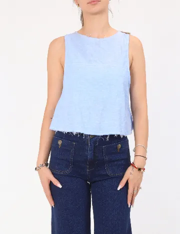 Top Bershka, albastru
