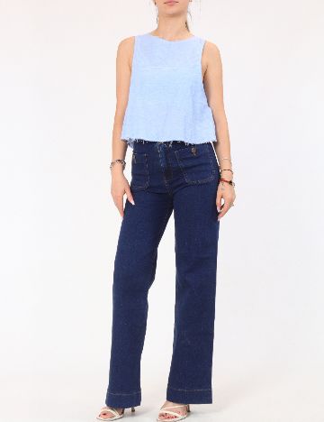 Top Bershka, albastru