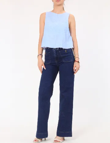 Top Bershka, albastru