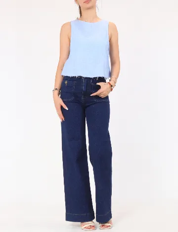 Top Bershka, albastru