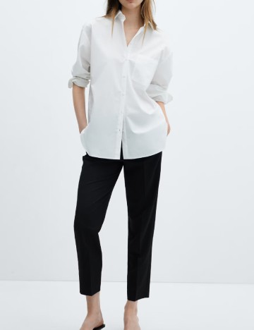 Camasa Oversize Mango, alb