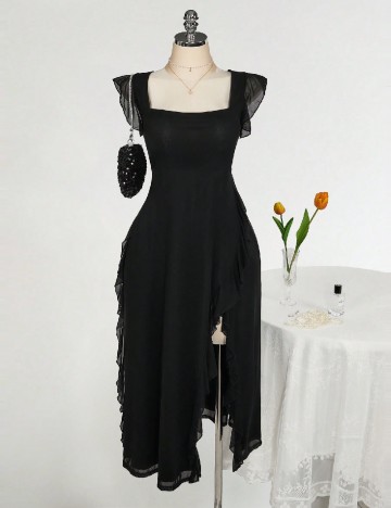 Rochie medie SHEIN CURVE, negru