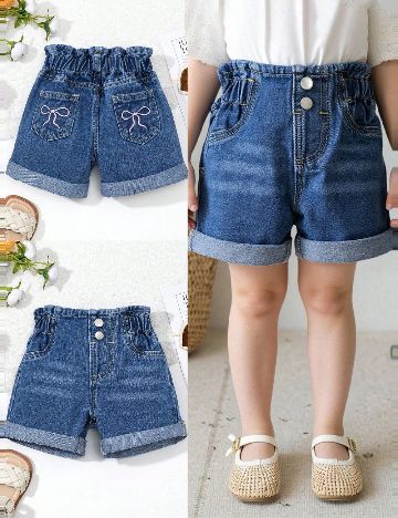 Pantaloni scurti Shein Kids, albastru