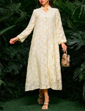 Rochie medie SHEIN, galben deschis