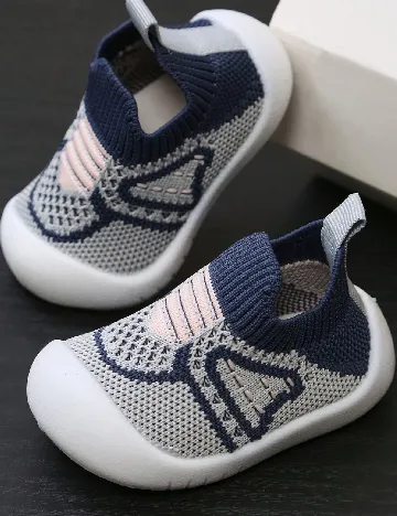 Adidasi Shein Kids, albastru/gri