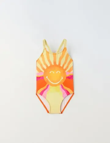 Costum de baie Zara, mix culori