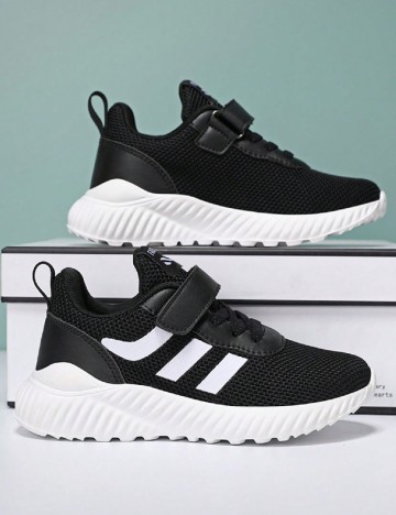 Adidasi Shein Kids, negru/alb