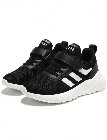 Adidasi Shein Kids, negru/alb