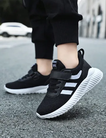 Adidasi Shein Kids, negru/alb