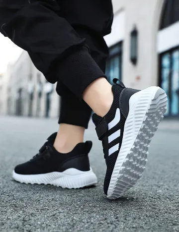Adidasi Shein Kids, negru/alb