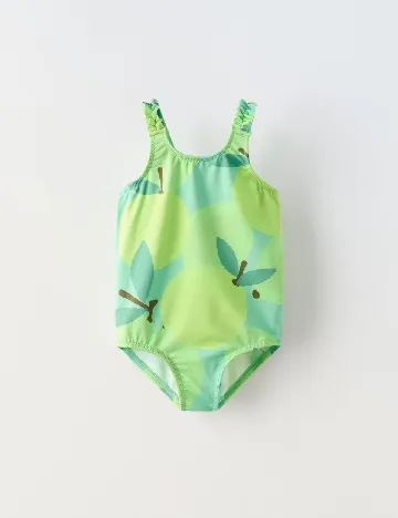 Costum de baie Zara, verde