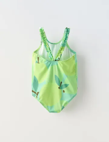 Costum de baie Zara, verde