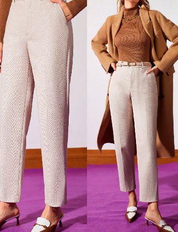 Pantaloni SHEIN, crem