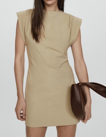 Rochie scurta Mango, bej