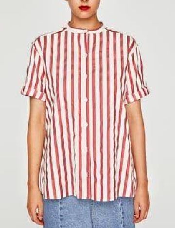 Bluza Zara, alb/rosu