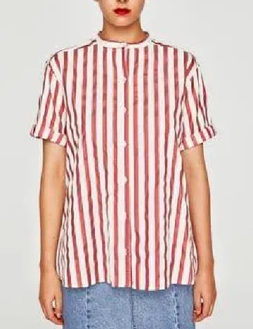 Bluza Zara, alb/rosu