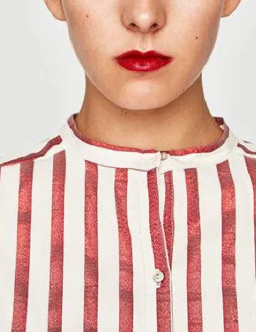 Bluza Zara, alb/rosu