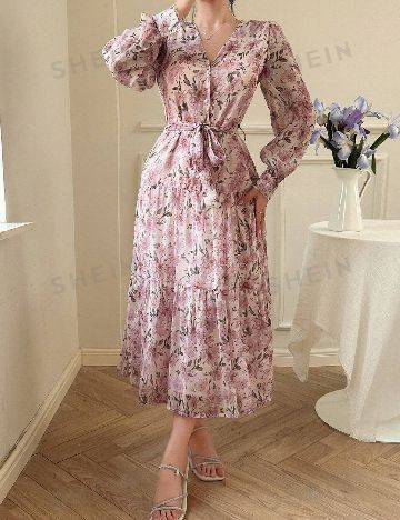 Rochie medie Dazy, floral print