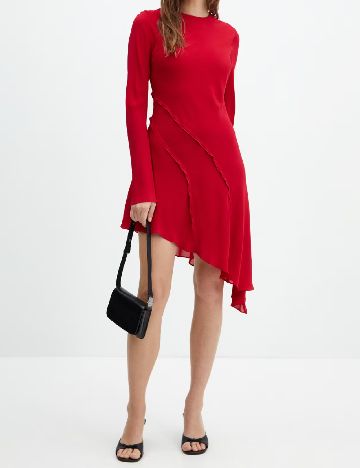 Rochie scurta Mango, rosu
