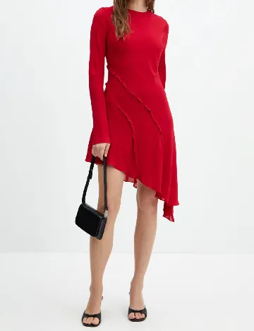 Rochie scurta Mango, rosu