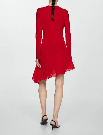 Rochie scurta Mango, rosu