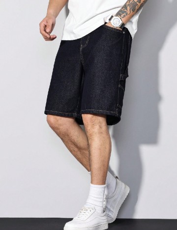 Pantaloni scurti SHEIN, bleumarin