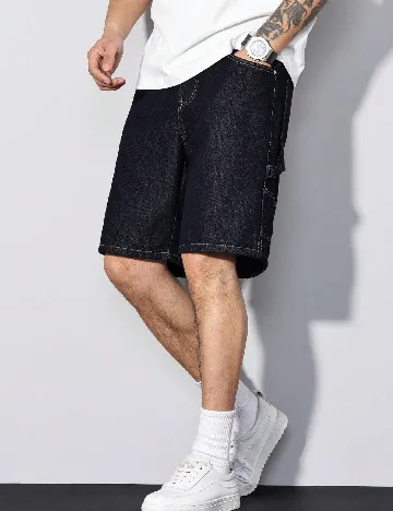 Pantaloni scurti SHEIN, bleumarin