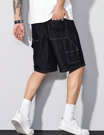 Pantaloni scurti SHEIN, bleumarin