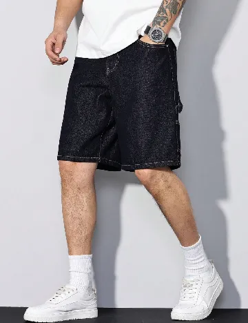 Pantaloni scurti SHEIN, bleumarin