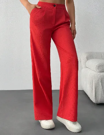 Pantaloni SHEIN, rosu